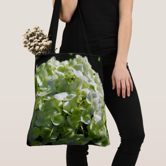 Tote Bag Fleurs d'hydrangées vertes (De près)