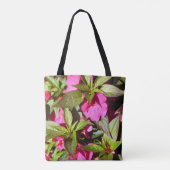 Tote Bag Fleurs d'Impatiens Rose Clair (Dos)