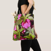 Tote Bag Fleurs d'Impatiens Rose Clair (De près)