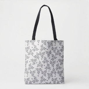 Tote Bag Fleurs Ditsy en Gris