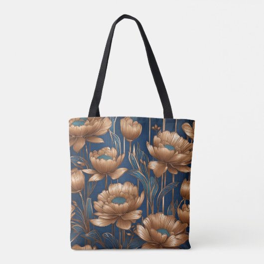 Tote Bag Fleurs d'or (Dos)
