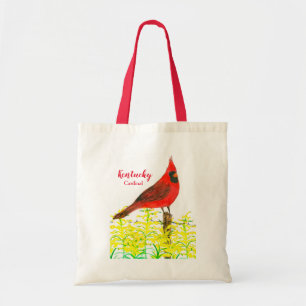 Tote Bag Fleurs d'or d'oiseaux cardinaux du Kentucky