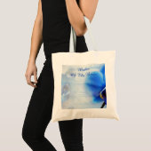 Tote Bag Fleurs D'orchidée Tropicales Aquarelle Bleue Moder (Devant (produit))