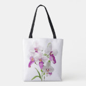 Tote Bag Fleurs d'orchidées délicates Monogramme (Dos)