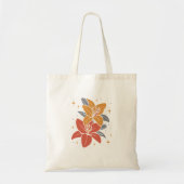 Tote Bag Fleurs D'Orchidées Et Feuilles (Devant)