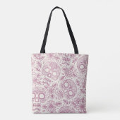 Tote Bag Fleurs du crâne : Fête Mexicaine Sans Seamless. (Dos)