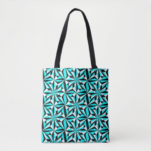 Tote Bag Fleurs du désert en turquoise (Devant)