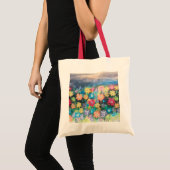 Tote Bag Fleurs en Pastels - AI Enhanced - Fourre-tout Colo (Devant (produit))