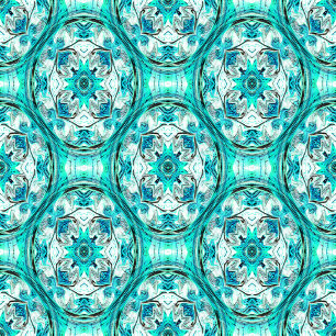 Tote Bag Fleurs en Turquoise.......