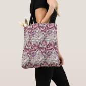 Tote Bag Fleurs Épanouies Audacieuses — Déclaration Maximal (De près)