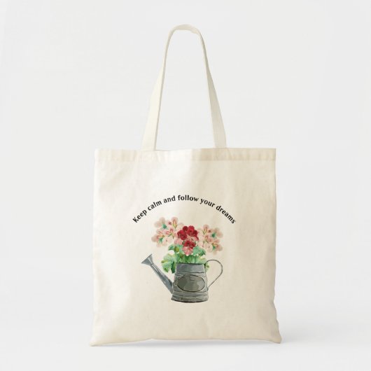 Tote Bag fleurs et arrière - plan élégant (Devant)