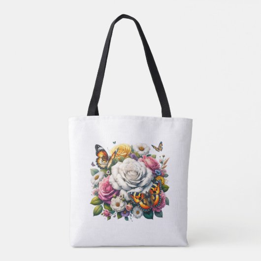 TOTE BAG FLEURS ET BOUTEILLES (Dos)