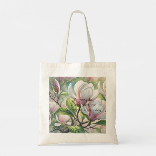 Tote Bag Fleurs et devis Magnolia (Dos)
