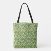 Tote Bag Fleurs et Feuilles de Whimsey Jaune (Dos)