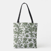 Tote Bag fleurs et feuilles vertes (Dos)