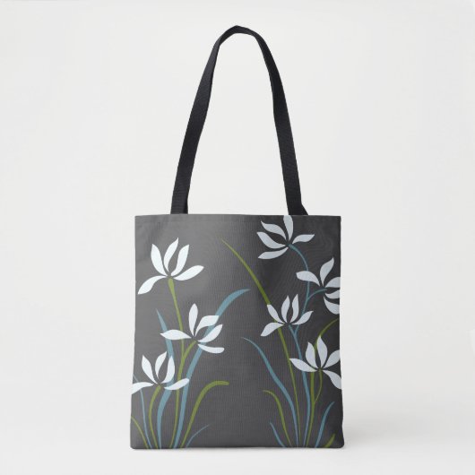 Tote Bag Fleurs et herbe (Devant)