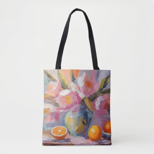 Tote Bag Fleurs et Oranges Vie morte moderne (Devant)