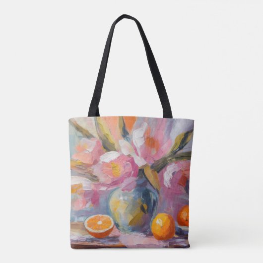 Tote Bag Fleurs et Oranges Vie morte moderne (Dos)