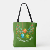Tote Bag Fleurs et ornements de Noël (Dos)
