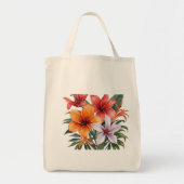 Tote bag Fleurs exotiques (Devant)