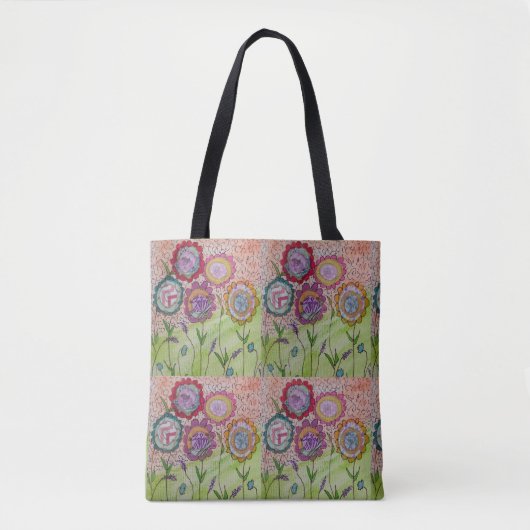 Tote Bag Fleurs Fantaisistes (Devant)