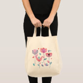 Tote Bag Fleurs Fantaisistes (Devant (produit))
