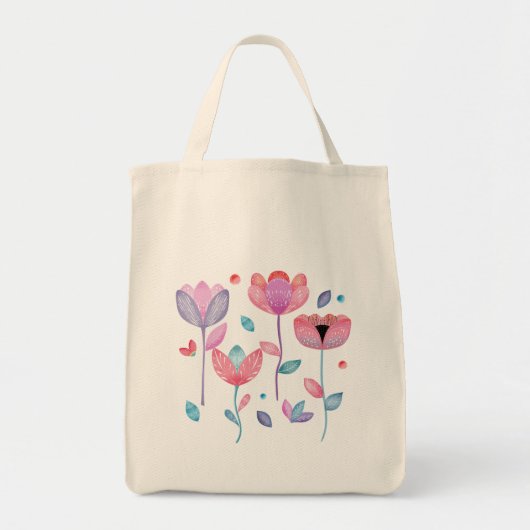 Tote Bag Fleurs Fantaisistes (Devant)