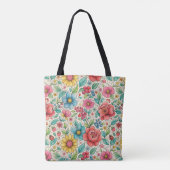 Tote Bag Fleurs fantaisistes (Dos)