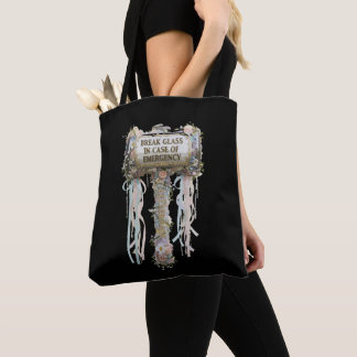 Tote Bag Fleurs Fantaisistes "Cassez la Vitre en Cas d'Urge