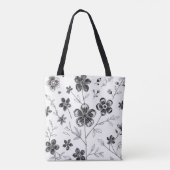 Tote Bag Fleurs fines et Feuilles (Dos)