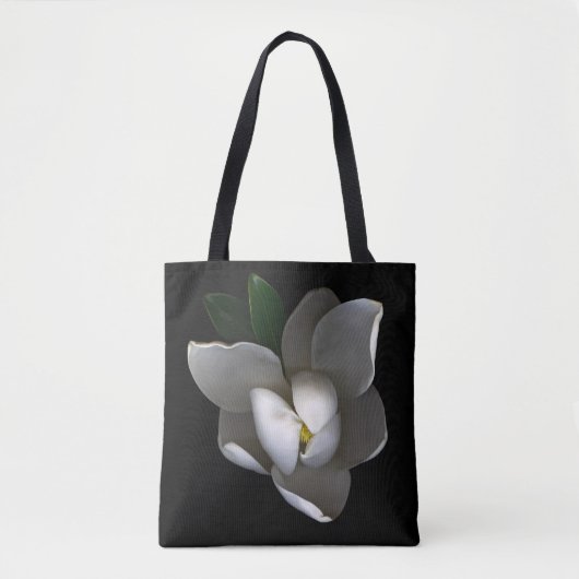 Tote Bag Fleurs | Fleur de Magnolia blanc unique (Devant)