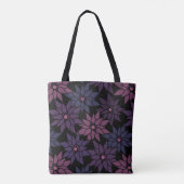 Tote Bag Fleurs florales Abstraites dessin motif romantique (Dos)