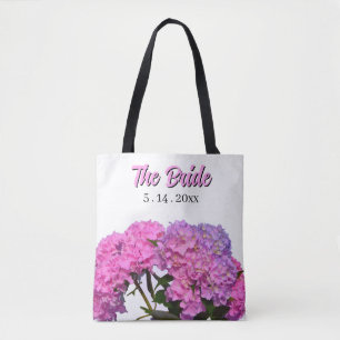 Tote Bag Fleurs florales roses violettes élégantes pour la
