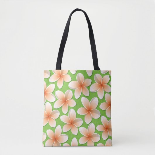 Tote Bag Fleurs frangipani/Plumeria (Devant)