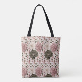 Tote Bag Fleurs géantes dans des tons rose pâle, crème et o (Dos)