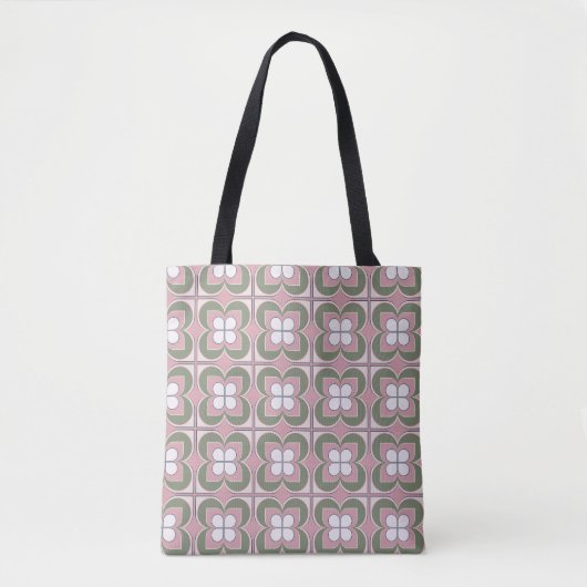 Tote Bag Fleurs géométriques (Devant)