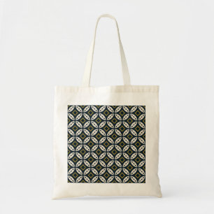 Tote Bag Fleurs géométriques sans couture : motif coloré.