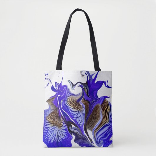 Tote Bag Fleurs Iris Violets (Devant)
