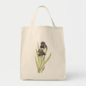 Tote Bag Fleurs Iris Violettes (Devant)