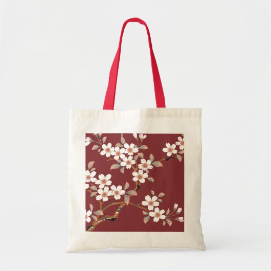 Tote Bag Fleurs japonaises de cerises (Devant)