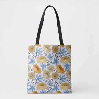 Tote Bag Fleurs Jaunes : Conception Textile sans joint