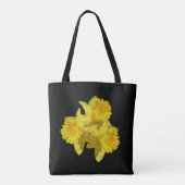 Tote Bag Fleurs jonquilles jaunes (Dos)