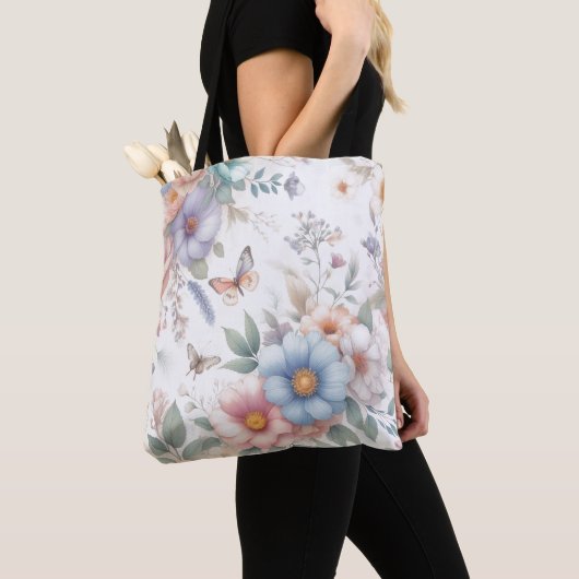 Tote Bag Fleurs Lumineuses 🌼 (De près)