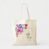 Tote Bag Fleurs lumineuses et Soeur d'or de la mariée (Devant)