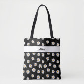 Tote Bag Fleurs marguerites chic motif sur arrière - plan n (Devant)