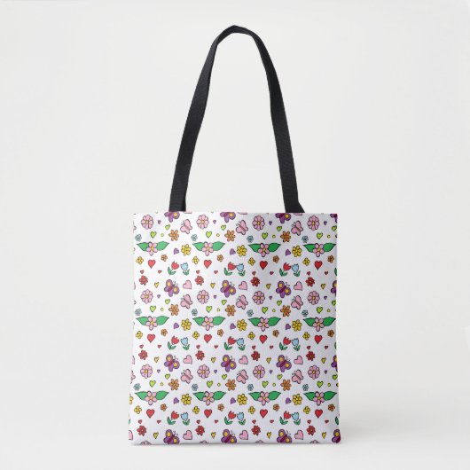 Tote Bag Fleurs merveilleuses conception (Devant)