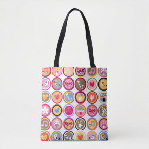 Tote Bag fleurs mignonnes, oiseaux, motif de coeurs