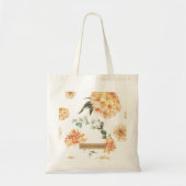 Tote Bag Fleurs modernes Jaune & Kraft Cadeau personnalisé (Devant)