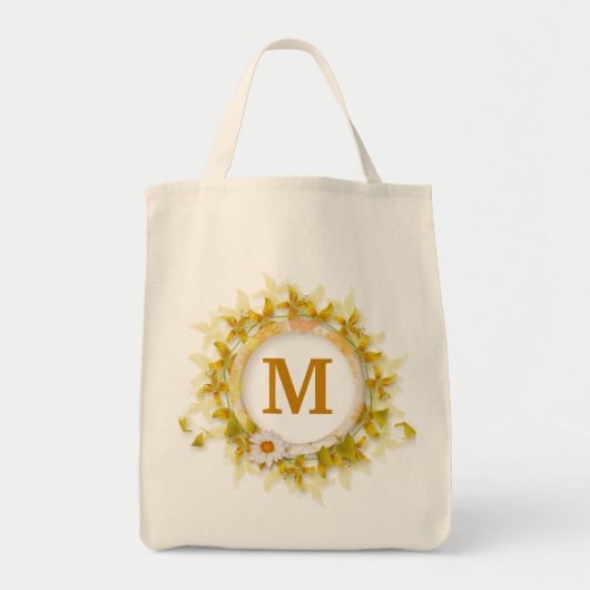 Tote Bag Fleurs Monogrammes (Devant)