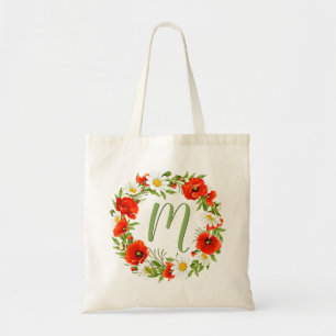 Tote Bag Fleurs Monogrammes Fleurs Fleurs Faisceaux Personn